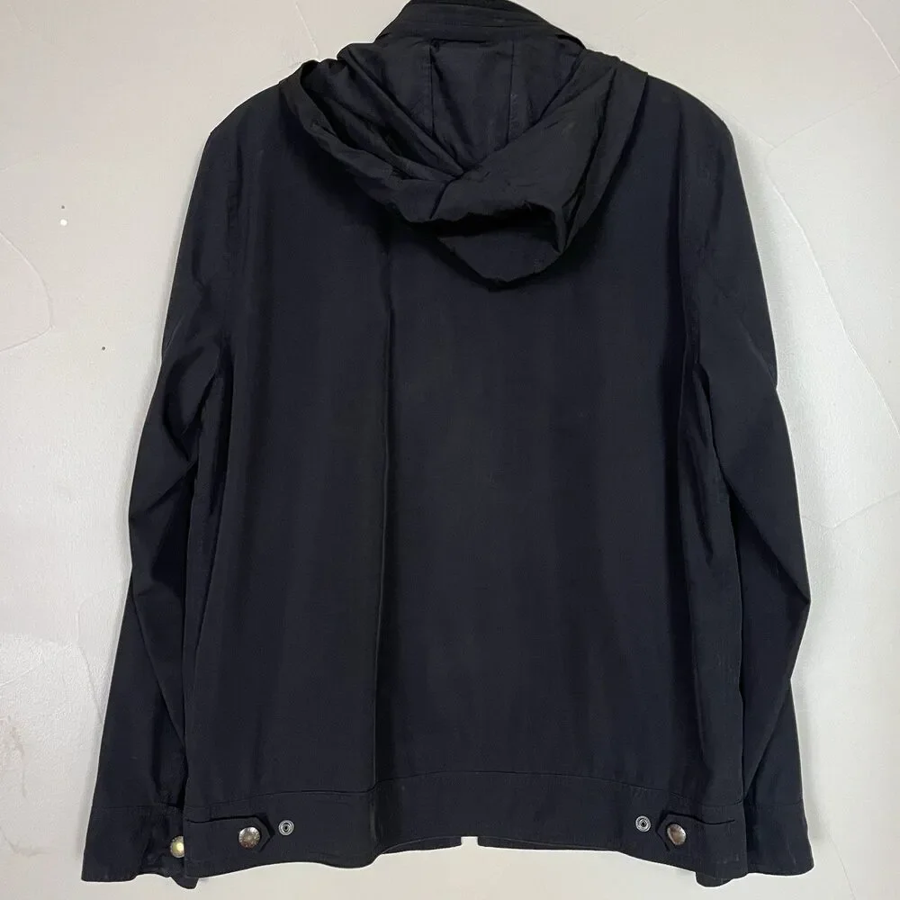 Polo Ralph Lauren Hooded  Windbreaker Jacket Black Zip‎ Up Youth XL 18-20